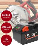 28V 6000mAh Slide Pack Battery Compatible With Milwaukee Cordless Power Tools