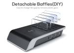 ABS 9V Input QI 10W 4 In 1 Smart Charging Station