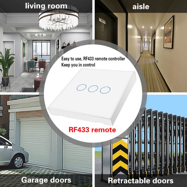 1Gang Wireless Remote Switch 433RF Transmitter With Learn Match Code 12V 27A Battery LED Indicator Light Control
