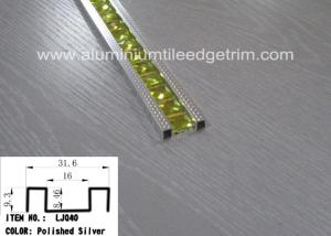Wholesale Polished Silver Glass Mosaic Tile Trim Aluminium Alloy Edge Corrosion Resistant from china suppliers