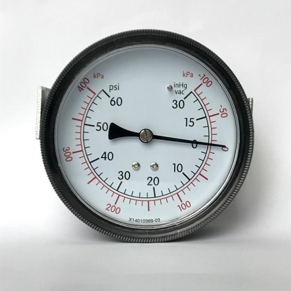 Dual Scale Utility Pressure Gauge 400 KPa 90mm Bracket Panel Mount Pressure