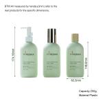 250ml Green Round-shouldered bottle smooth with white pump for shampoo lotion