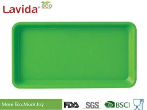 Wholesale Eco - Friendly Solid Color Bamboo Fiber Tray , Endurable Plant Fibre Large Coffee Tray from china suppliers