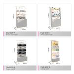 Skincare Store Display Furniture Gray Circular Retail Experience Display Stand