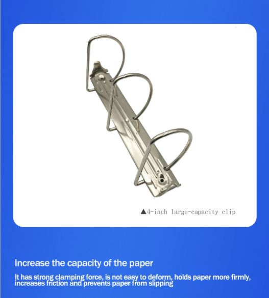 Metal Slant D shape Ring Binder clip 1 inch Silver A4 Metal accessories for folders Ring Binder Mechanism STD280-3-25/20