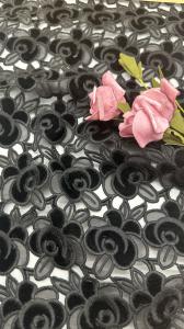 Wholesale Leafy Hollow-Up Embroidered Lace Fabric Fabric Customized Color from china suppliers