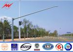3m Expressway Traffic Light Pole , 1500mm Double Bracket Overpass Metal Light