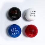 Resin Red Ball Shift Knob Adapter Kit Universal Car Gear Shifter Lever