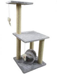 China Wood Cat Scratching Post Tree , Eco Friendly Cat Climbing Tree Pet Toys on sale