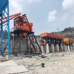 Automatic Small Mobile Concrete Mixing Plants 35m3/h Productivity 18months