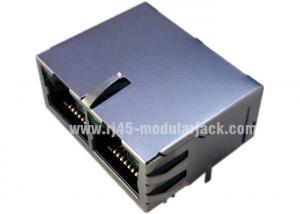 China 6610005-6  Equivalent 1x2 Magnetics Rj45 Jack Gigabit Circuit LED LPJG28814A4NL on sale