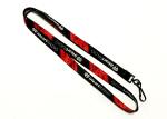 Black J Hook Dye Sublimation Lanyards 10mm Wide For Camping Trade Show