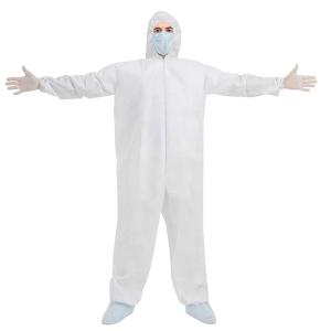 Wholesale PPE Disposable Protective Coverall Waterproof White 25gsm-70gsm from china suppliers