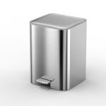 LOGO PRINT Allowed 18L Stainless Steel Soft Close Square Pedal Trash Bin Waste