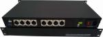 3 Pin XLR Banlanced Audio To Fiber Converter 1U Rack 8 Channels