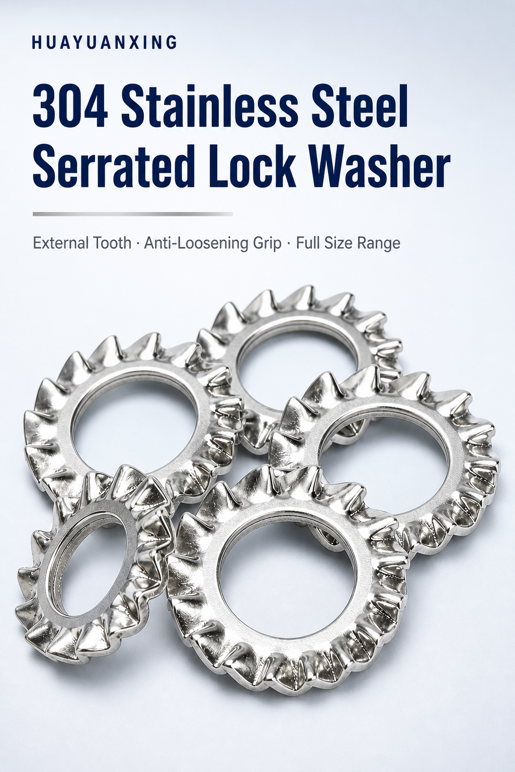 304 stainless steel multi-tooth locking washer internal and external serrated locking washer M6/M8/M10 fastener