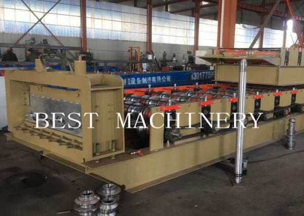 Quality Metal Building Hydraulic Floor Deck Sheet Roll Forming Machine 6kw 50-60HZ for sale