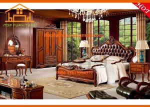 China Wholesale furniture solid wood leather bed sets queen bedroom sets for sale on sale