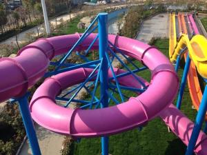 Wholesale Fiberglass Water Slides , Theme Park Commercial Water Slides For Hotel and Resort from china suppliers