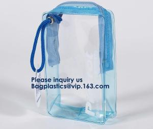 Wholesale Pvc Makeup Cosmetic Bag Resealable PVC Slider Zip Poly CPE Material, makeup mini clear PVC cosmetic bag from china suppliers