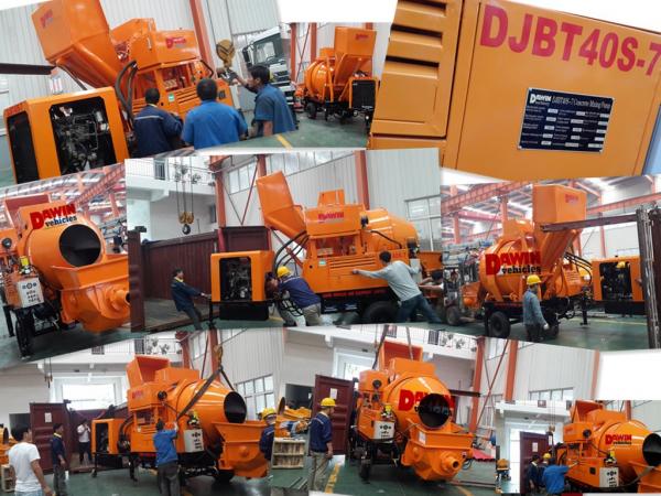 Quality DJBT30 LOVOL Diesel Power Hydraulic Concrete Mixer with Pump 30 cubic meter per hour Capacity for sale