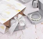 Gray White Velvet Cardboard Gift Packaging Box Display For Jewelry Ring Necklace