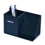 Luxury Creative Pu Leather Multifunctional Wireless Charging Pen Holder For Desk