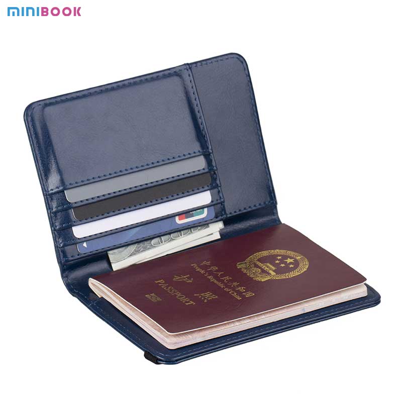 2023 USA Eco Rfid Passport Case Cover Holder Document Organizer Wallet for Vintage PU