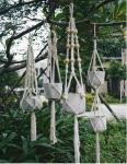 ECO-Friendly COTTON rope White color Macrame Plant Hanger decorative plant