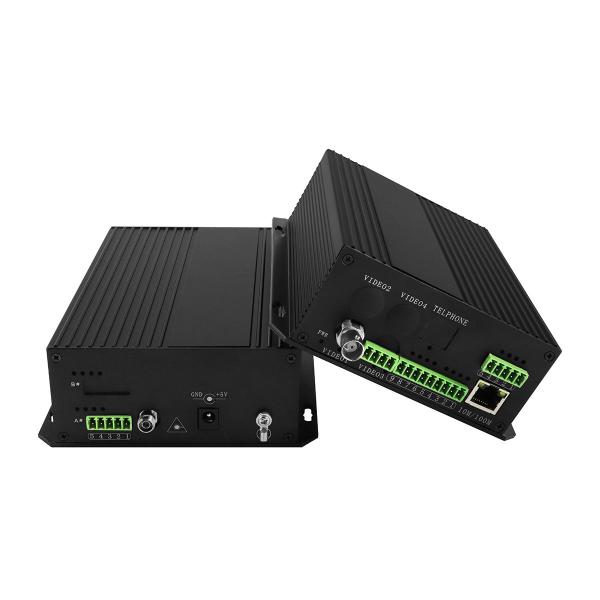 Bidi Data Dry Contact Analog Video Fiber Converter RS232 RS485 Rack Mounted