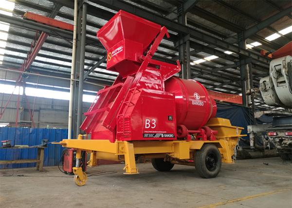 62kw 30m3/H Concrete Pump With Mixer Machine , Diesel Concrete Pump High