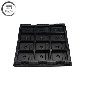 Wholesale Manufacturer Customized Large PS Electronic Plastic Tray, 12-Grid High Hardness Pure Black Packaging from china suppliers