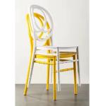 Sponge Cushion Gold White Stackable Hall Chairs Chiavari For Hotel Banquet