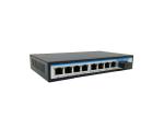 Black SFP Fiber Switch DIN Rail / Wall Mount For Secure Data Transmission