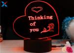Colorful Custom Acrylic Gifts 3D Night Lamp For Christmas Gift ROHS Approved