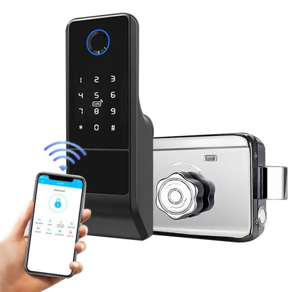 Tuya Wifi APP Biometric Finger Print Smart Door Lock Fingerprint Door Handle