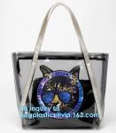 transparent plastic tote shopping pvc bag, Cosmetic Packaging Clear PVC Bag,