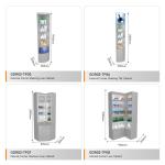 Skincare Display Cabinet Iron Containing Gray Facial Mask Cabinet For Branding