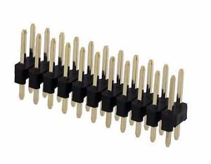 China Through Hole 2.54MM Small Electrical Connectors Dual Row Straight Pin Header 2 - 80 Pins Gold Plated on sale