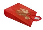 China Red HDPE / LLDPE Plastic Boutique Bags With Soft Loop Handle