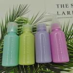 Travel Set Series Skincare 75ml Pet Pump Bottle Pink Purple Light Green Light