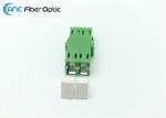 LAN LC APC Fiber Optic Coupler Flangeless Duplex With Internal Shutter