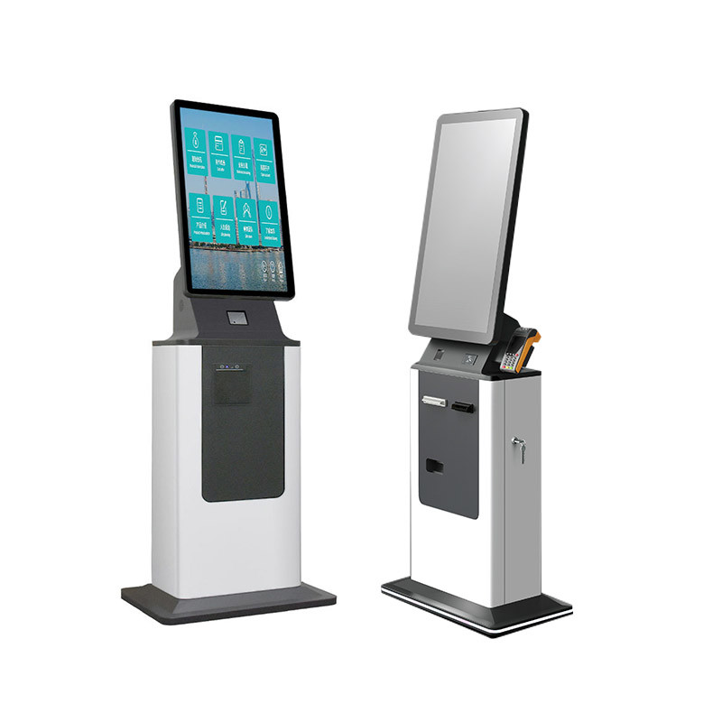 32 Inch Self Service Hotel Check in Kiosk with Acceptor Camera and RFID Card Dispenser