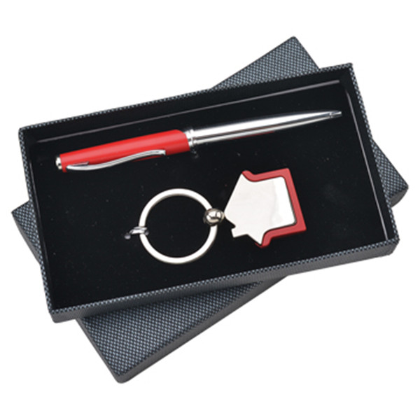 Hot Sale Product Logo custom Promotion Gift mens ladies gift set promotional pen keychain set