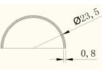 Ø23.5x0.8mm Piezoelectric Ceramics , Piezo Ceramic Element High Reliability