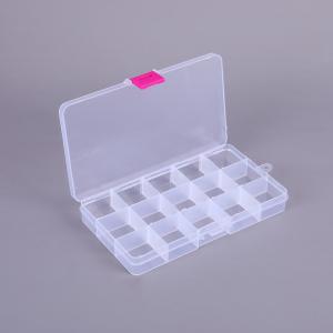 Wholesale White 15 Grid Plastic Organizer Box Removable Divider Storage Case from china suppliers