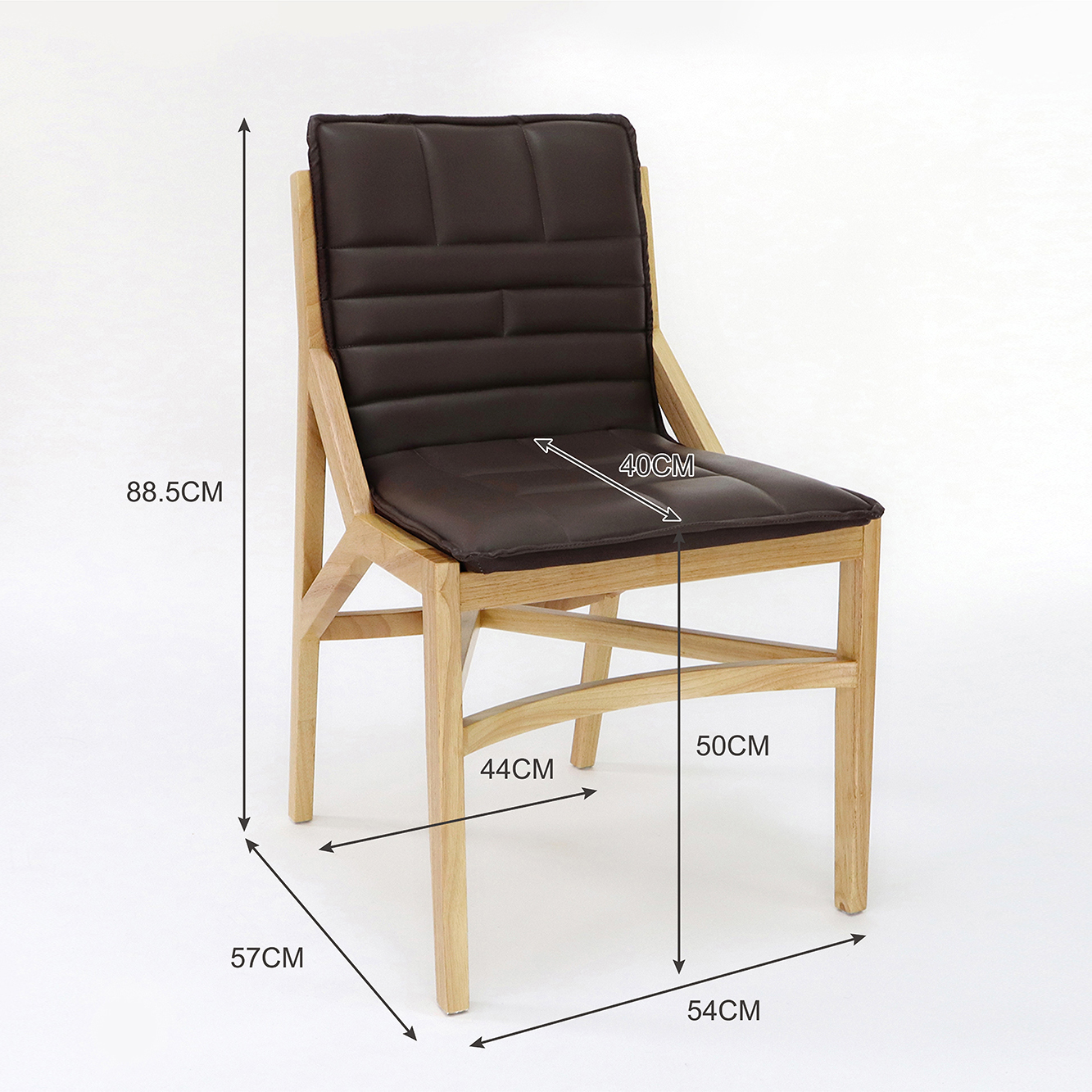 Leisure Facilities Solid Wood Dining Chair for Restaurant Modern Simplicity Home Furniture W54*D57*H88.5CM