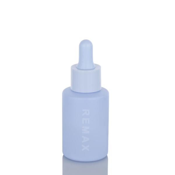 30ml Blue/Purple Cylindrical Smooth Glass Bottle With Blue/Purple Drop For Empty