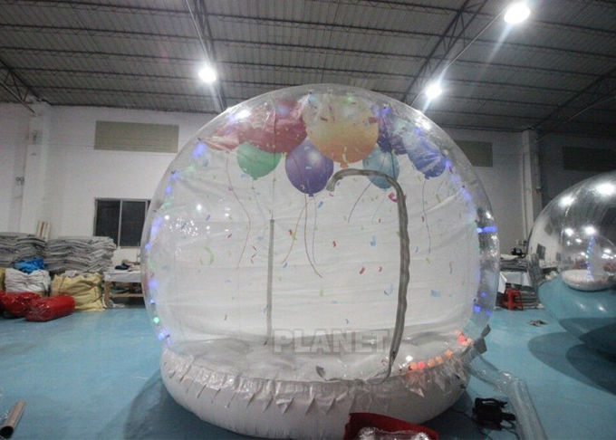 Human Size Hotel Inflatable Snow Globe Tent Christmas LED Lighting