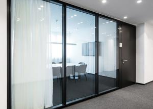 Wholesale Glazed Modular Full Height Office Partition Walls Double Glass Walls Aluminum Frame from china suppliers
